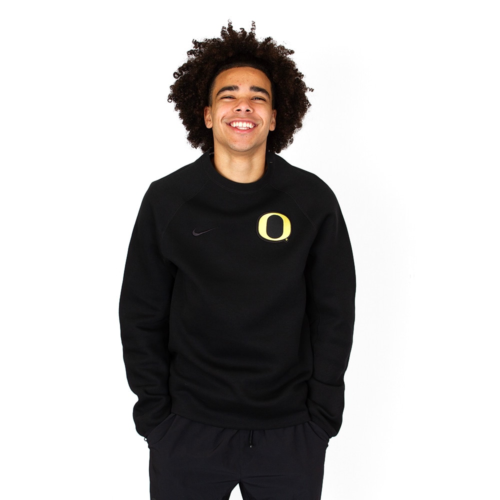 Classic Oregon O, Nike, Black, Pullover, Men, Tech, Windrunner, Fleece, Sweatshirt, 984773